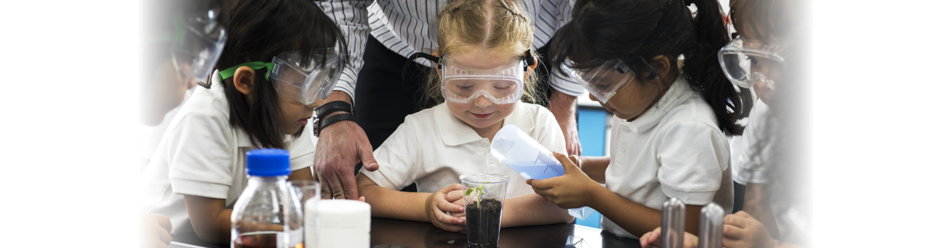 children doing science experiments